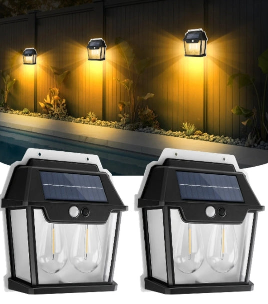 Foco Solar Luz Calida 2 Ampolletas