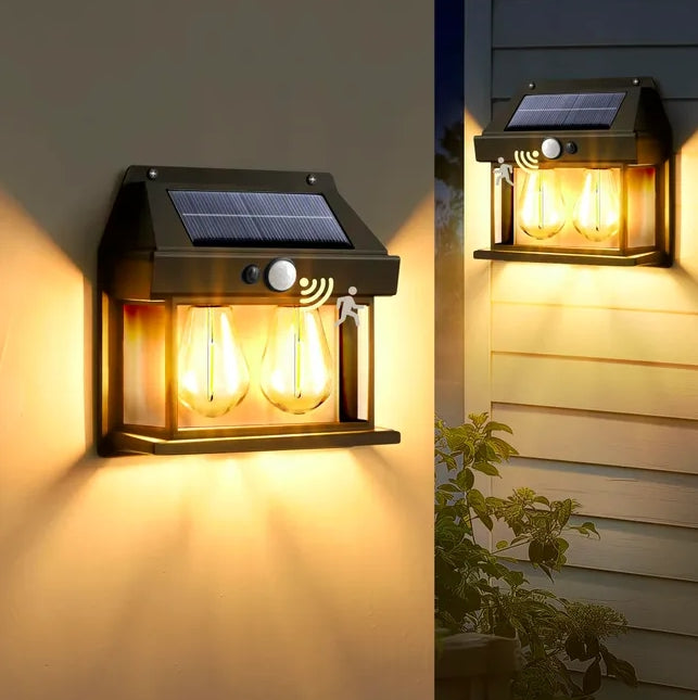 Foco Solar Luz Calida 2 Ampolletas