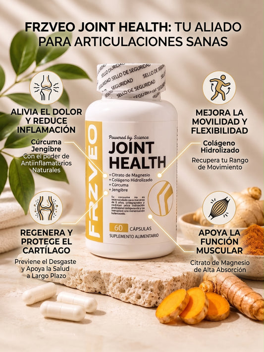 Joint Health – Suplemento Alimentario con Colágeno, Magnesio, Cúrcuma y Jengibre (60 Cápsulas)